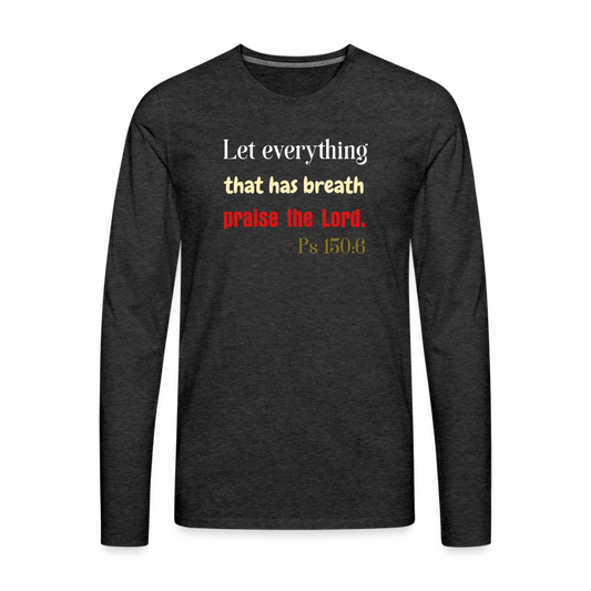 Breath Men's Premium Long Sleeve T-Shirt - charcoal grey