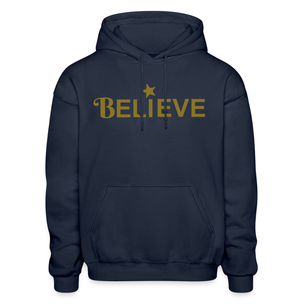 Believe Gildan Heavy Blend Adult Hoodie - navy