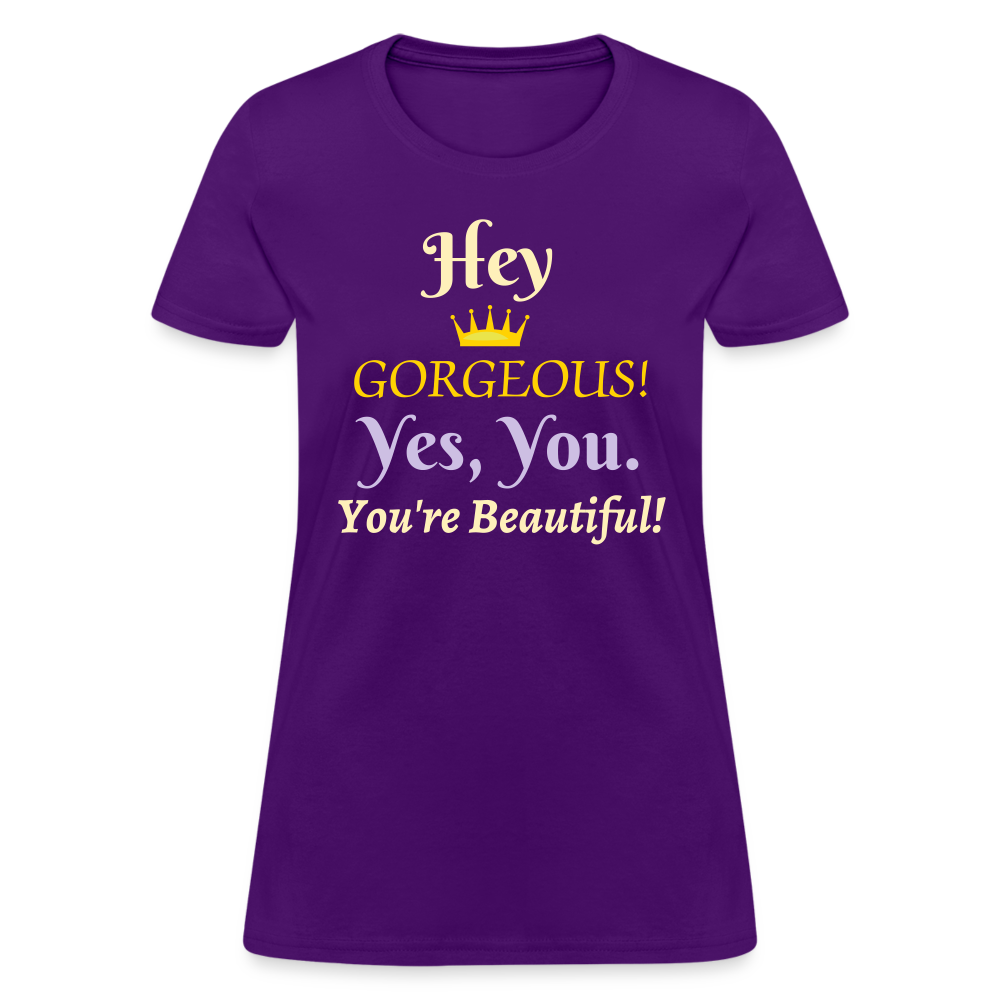 Hey Gorgeous Women's T-Shirt - purple