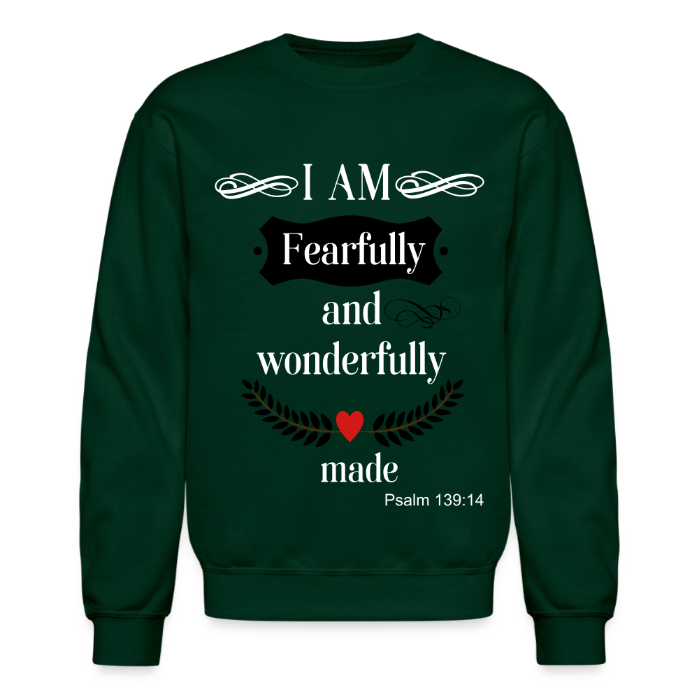 Fearfully Wonderfully Made Unisex Sweatshirt - forest green