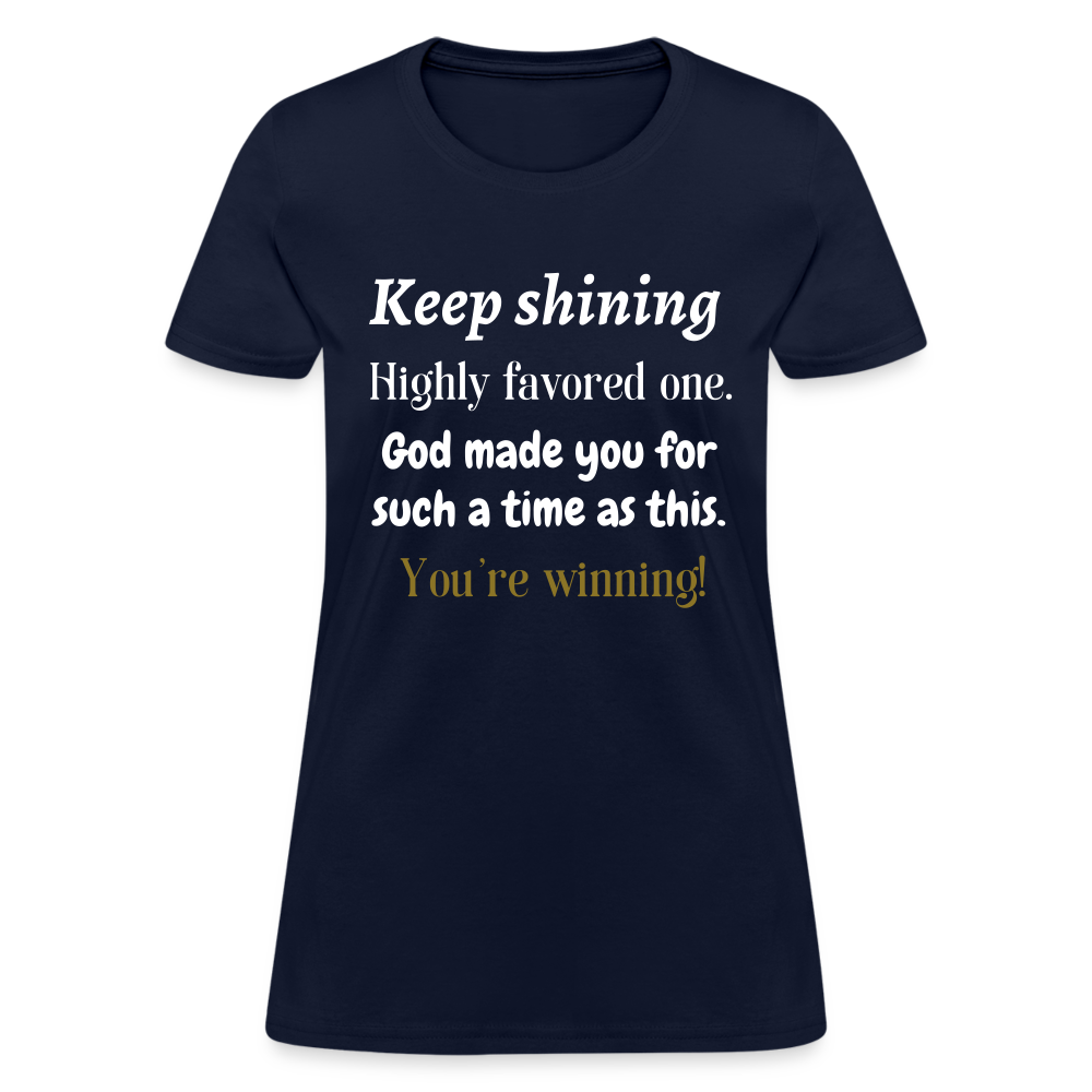 Keep Shining Women's T-Shirt - navy