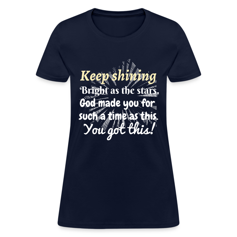 Keep Shining Women's T-Shirt - navy