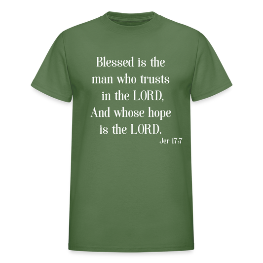 Blessed Is The Man Men's Long Sleeve T-Shirt - military green