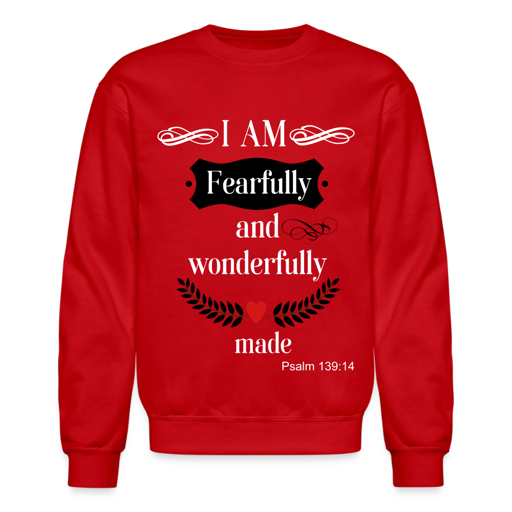 Fearfully Wonderfully Made Unisex Sweatshirt - red
