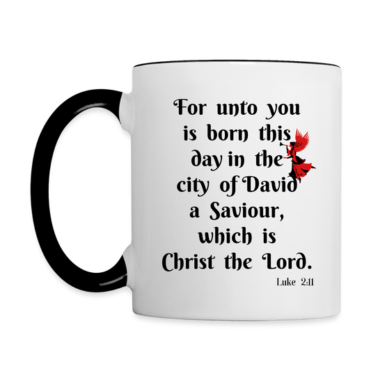 A Saviour Contrast Coffee Mug - white/black