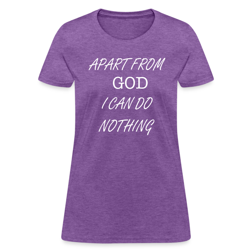 Apart From God Women's T-Shirt - purple heather