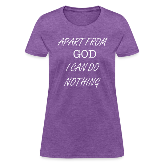 Apart From God Women's T-Shirt - purple heather