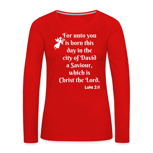 A Saviour Women's Premium Long Sleeve T-Shirt - red