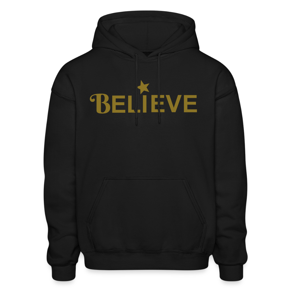 Believe Gildan Heavy Blend Adult Hoodie - black