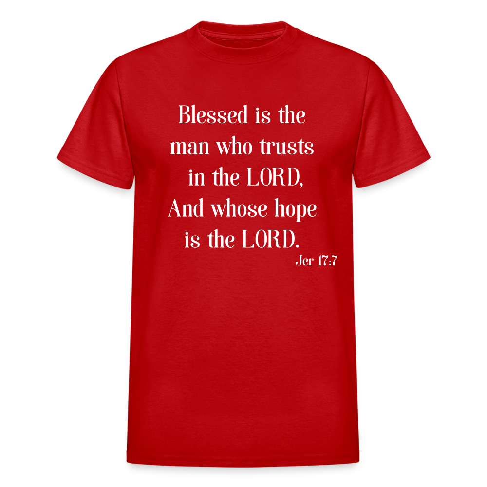 Blessed Is The Man Men's Long Sleeve T-Shirt - red