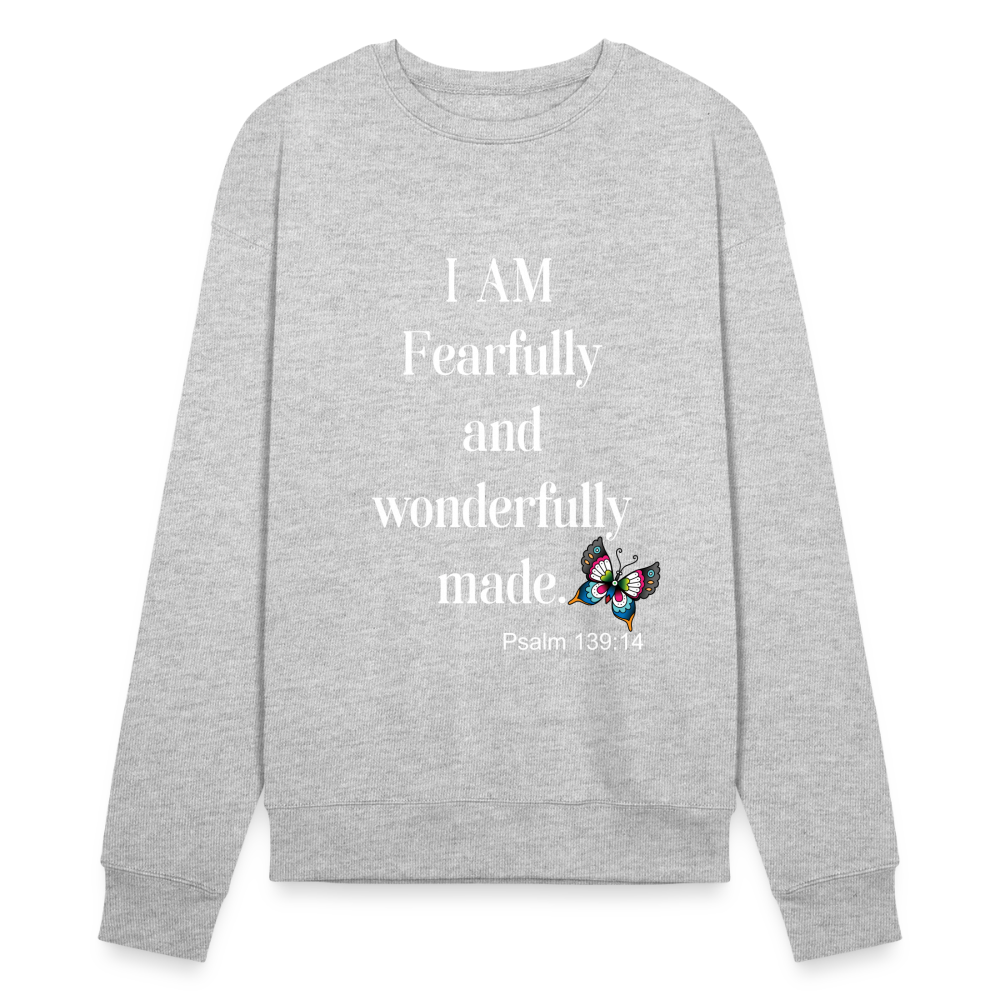 Fearfully Wonderfully Made Bella + Canvas Unisex Sweatshirt - heather gray