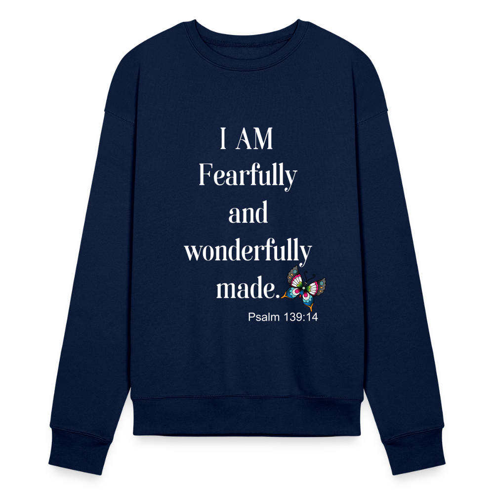 Fearfully Wonderfully Made Bella + Canvas Unisex Sweatshirt - navy