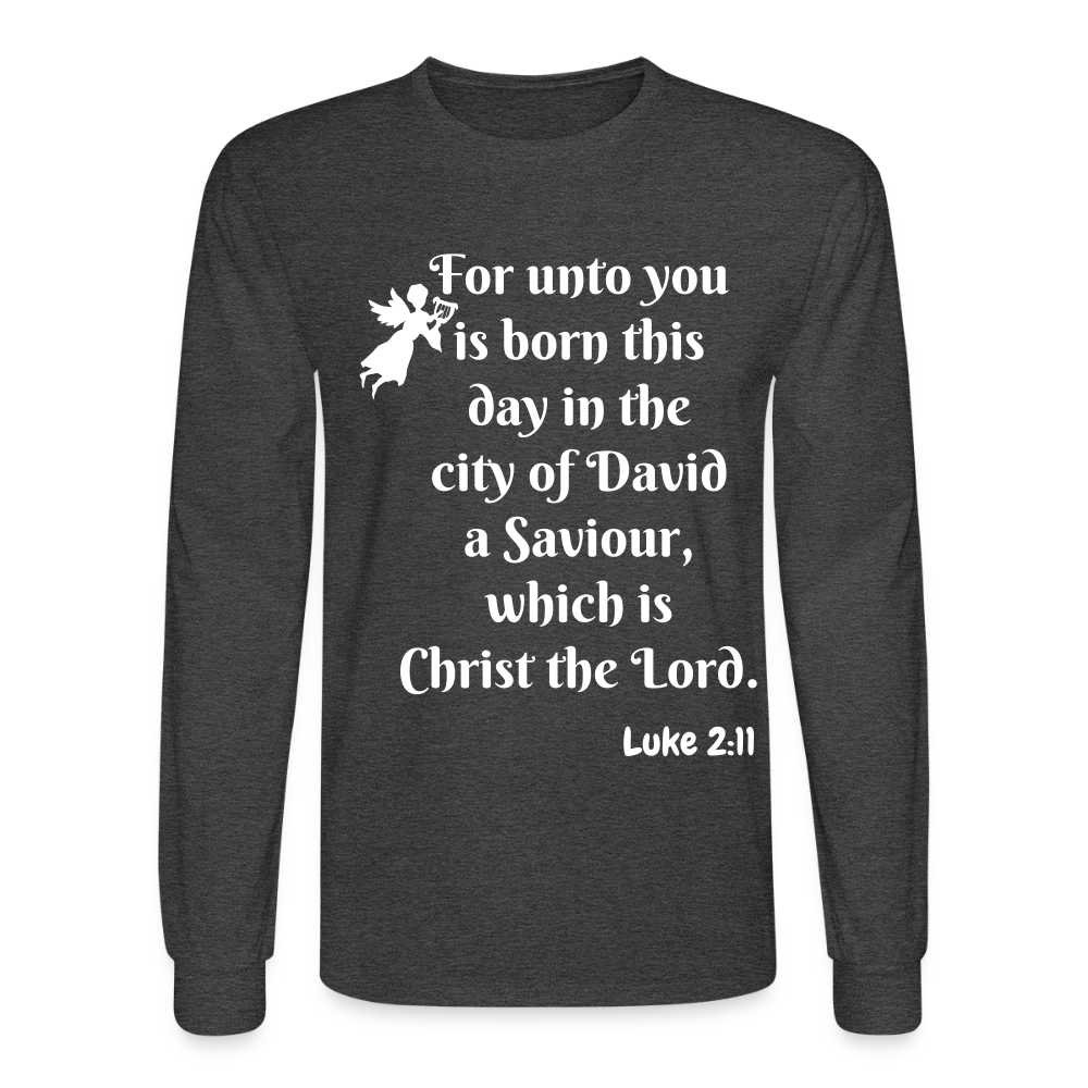 JOY Men's Premium Long Sleeve T-Shirt - heather black