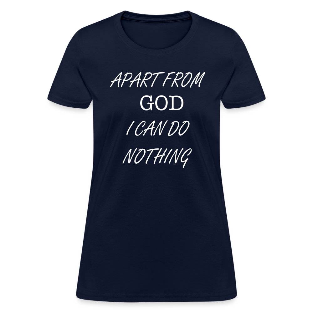 Apart From God Women's T-Shirt - navy