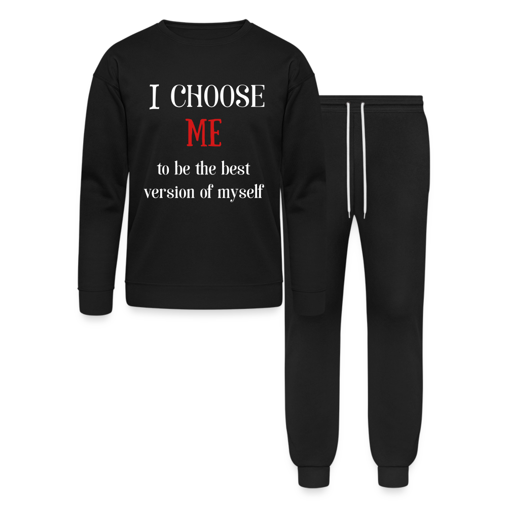 I Choose Me Lounge Wear Set by Bella + Canvas - black