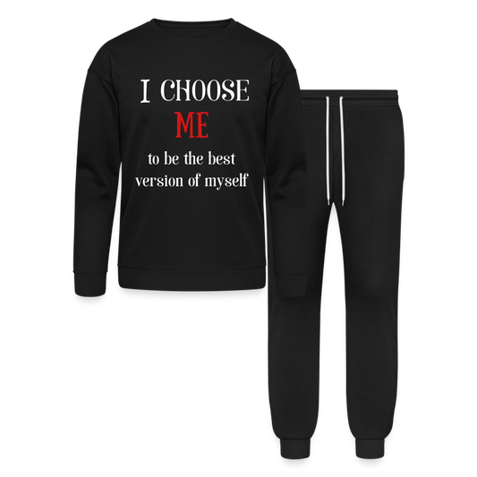 I Choose Me Lounge Wear Set by Bella + Canvas - black