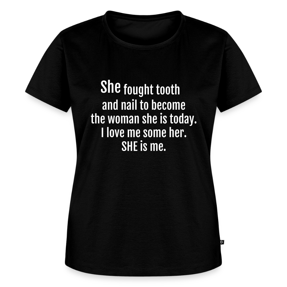 She Fought Women’s Premium T-Shirt - black
