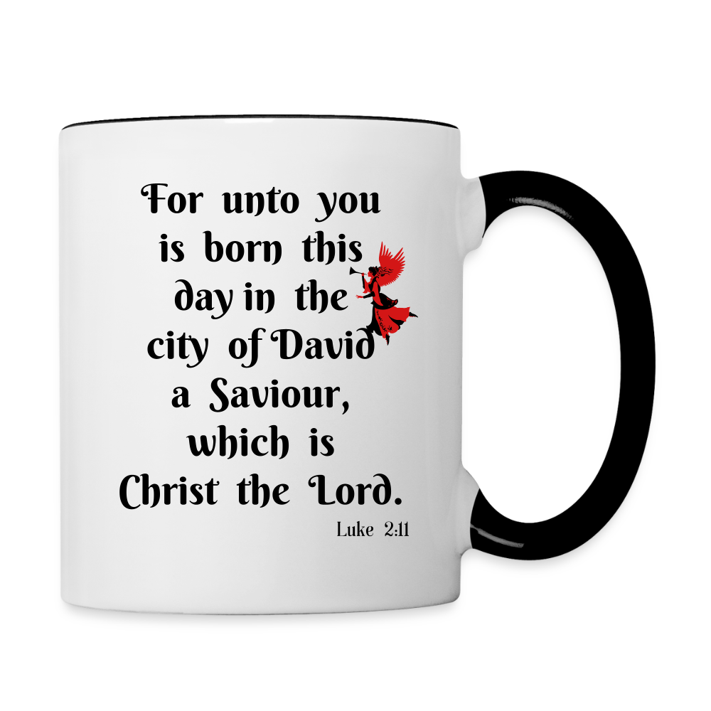 A Saviour Contrast Coffee Mug - white/black