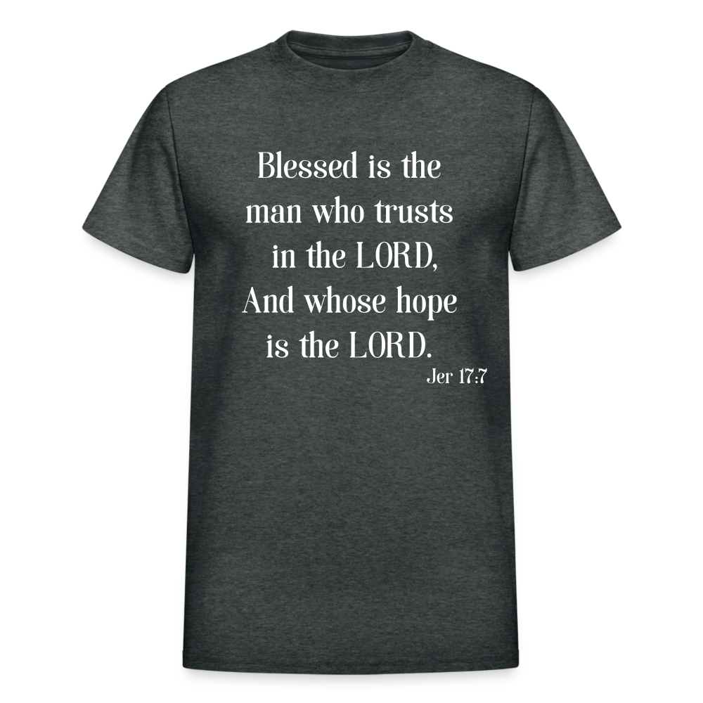 Blessed Is The Man Men's Long Sleeve T-Shirt - deep heather