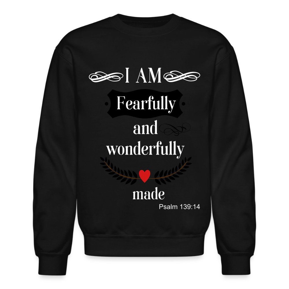 Fearfully Wonderfully Made Unisex Sweatshirt - black