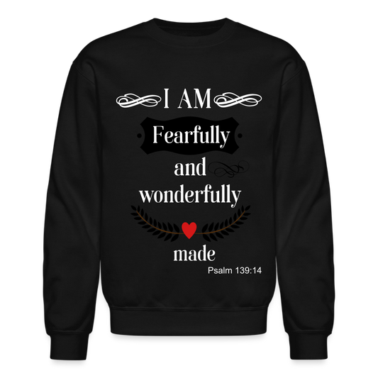 Fearfully Wonderfully Made Unisex Sweatshirt - black