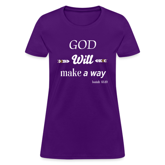 God Will Women's T-Shirt - purple