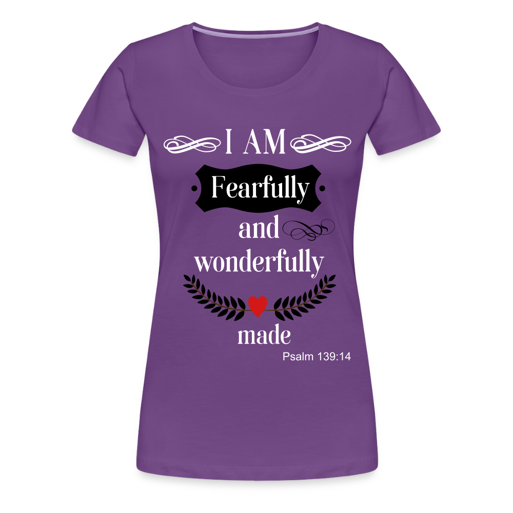 Fearfully Wonderfully Made Women's Premium T-Shirt - purple