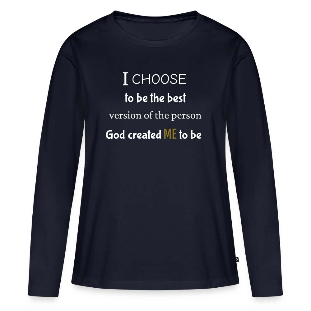 I Choose Me Women's Premium Long Sleeve T-Shirt - navy