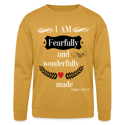 Fearfully Wonderfully Made Bella + Canvas Unisex Sweatshirt - heather mustard