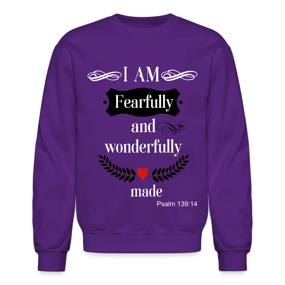 Fearfully Wonderfully Made Unisex Sweatshirt - purple