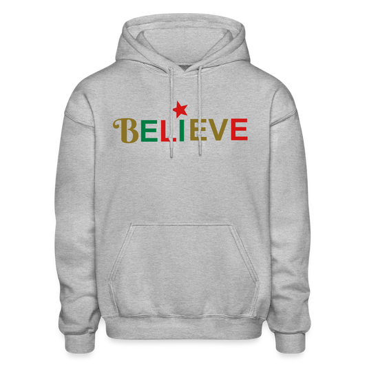 Believe Gildan Heavy Blend Adult Hoodie - heather gray