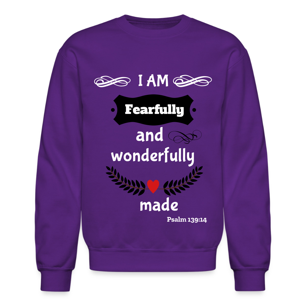 Fearfully Wonderfully Made Unisex Sweatshirt - purple