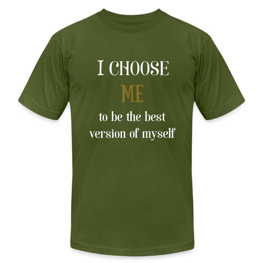 I Choose Me Unisex Jersey T-Shirt by Bella + Canvas - olive