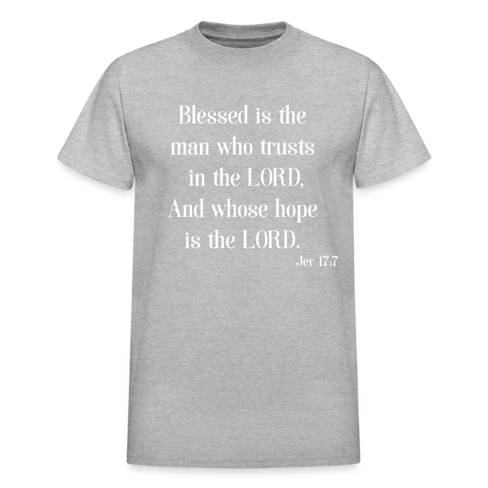 Blessed Is The Man Men's Long Sleeve T-Shirt - heather gray