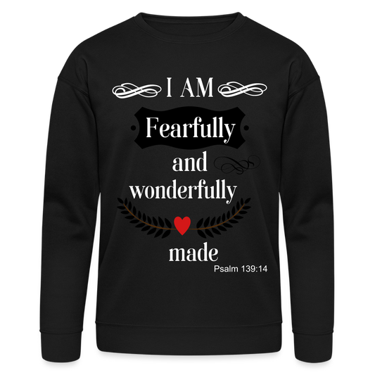 Fearfully Wonderfully Made Bella + Canvas Unisex Sweatshirt - black