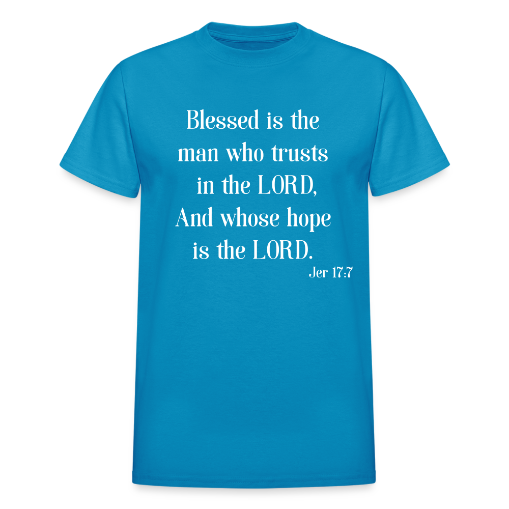 Blessed Is The Man Men's Long Sleeve T-Shirt - turquoise