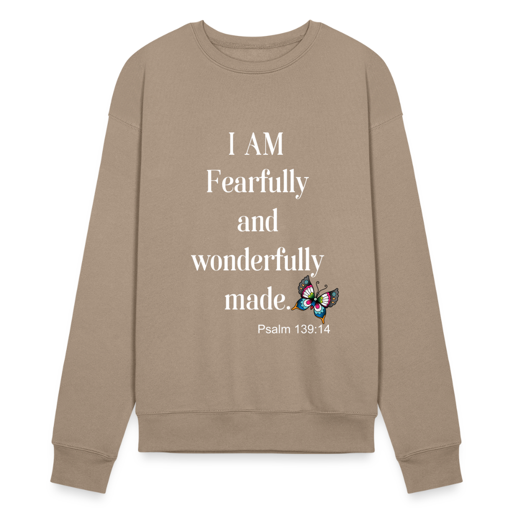 Fearfully Wonderfully Made Bella + Canvas Unisex Sweatshirt - tan