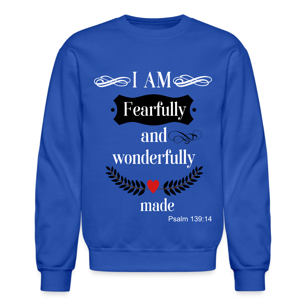 Fearfully Wonderfully Made Unisex Sweatshirt - royal blue