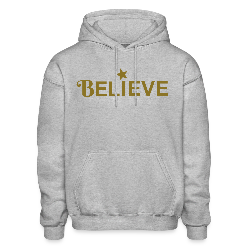 Believe Gildan Heavy Blend Adult Hoodie - heather gray