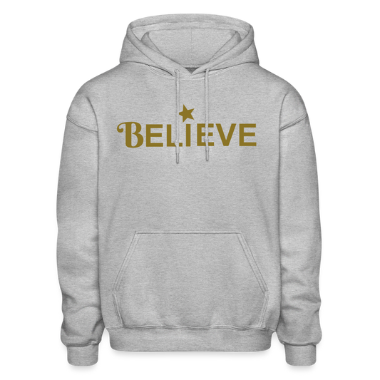 Believe Gildan Heavy Blend Adult Hoodie - heather gray