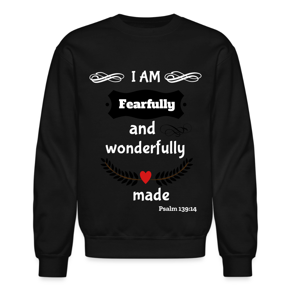 Fearfully Wonderfully Made Unisex Sweatshirt - black
