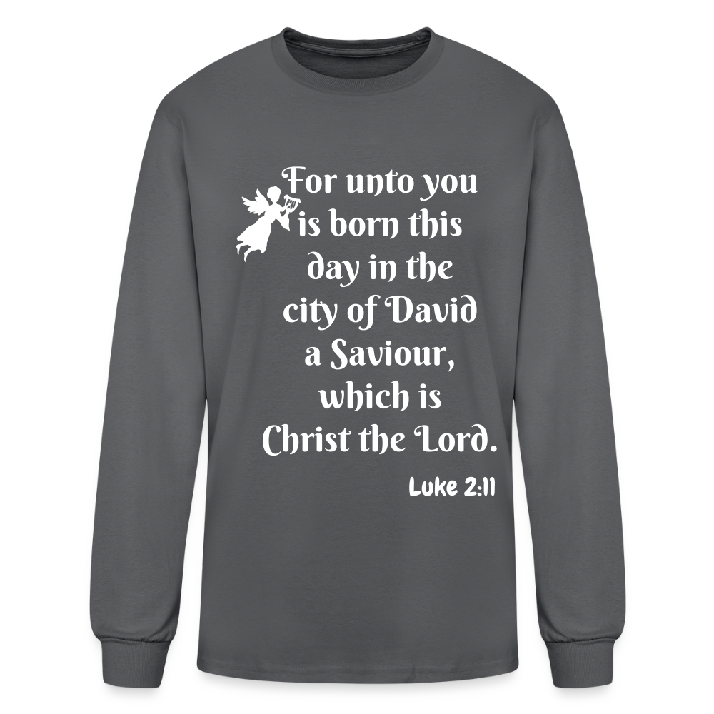 A Saviour Men's Premium Long Sleeve T-Shirt - charcoal