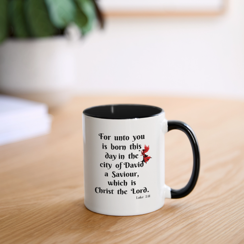 A Saviour Contrast Coffee Mug - white/black
