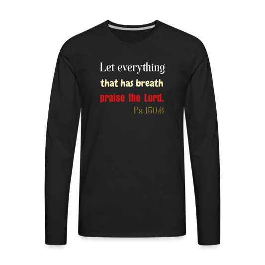 Breath Men's Premium Long Sleeve T-Shirt - black