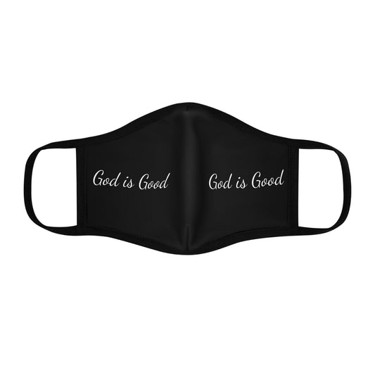 God Is Good Fitted Polyester Face Mask