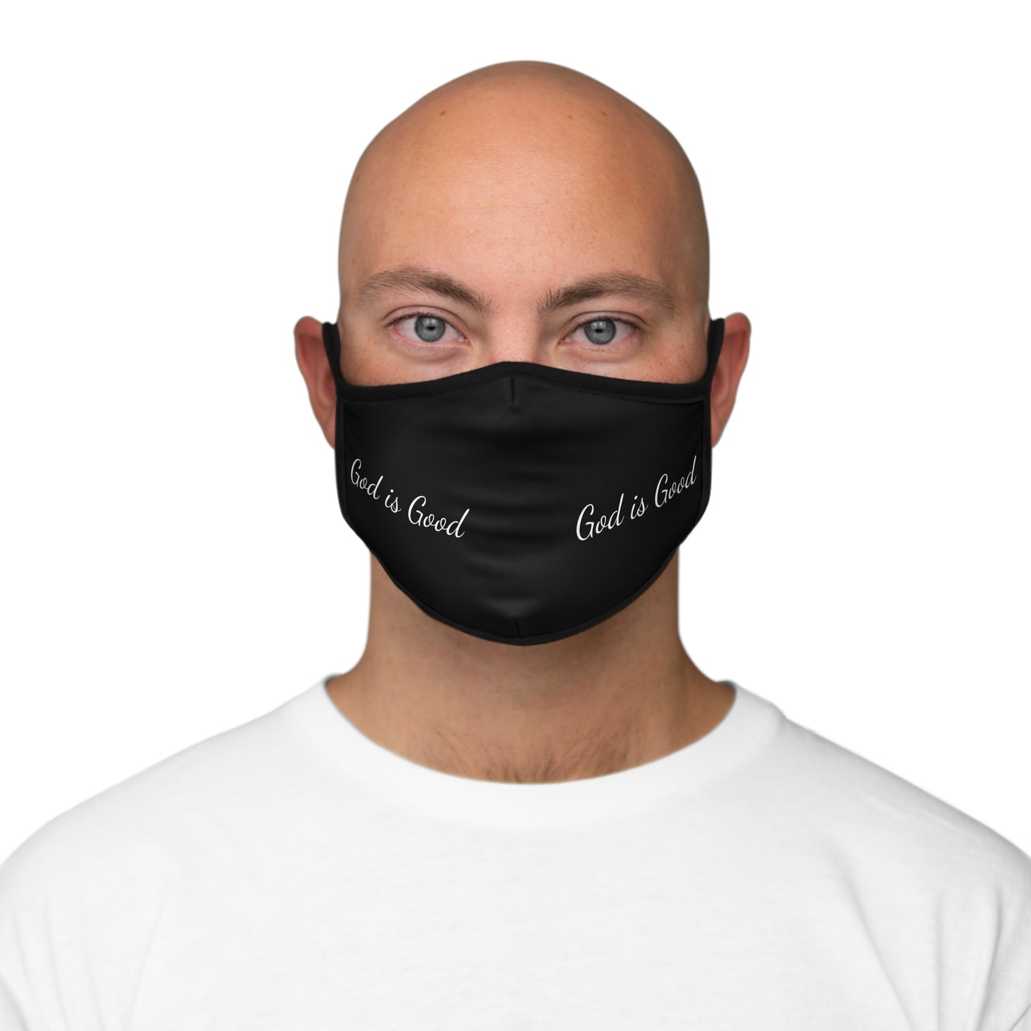 God Is Good Fitted Polyester Face Mask