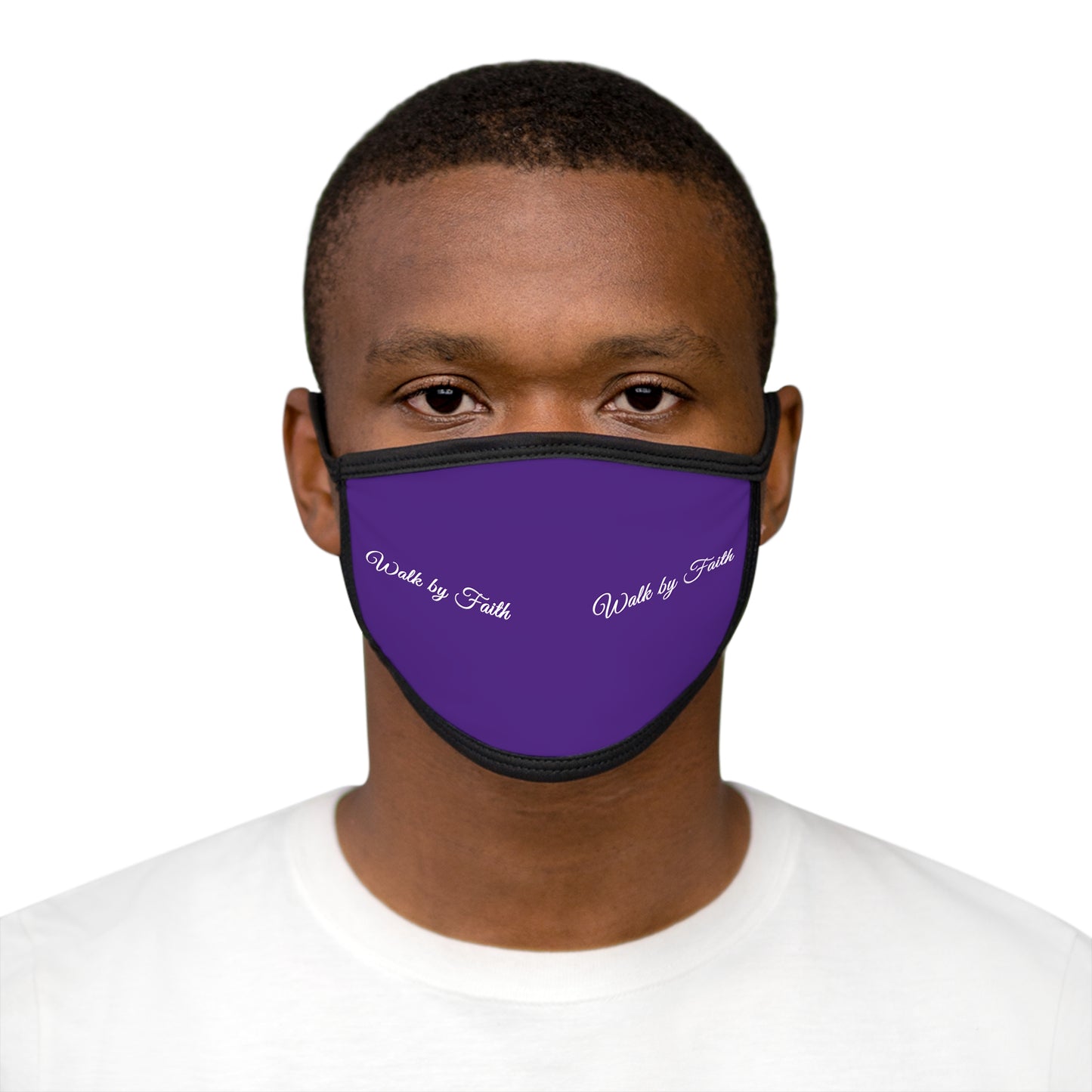 Walk By Faith Fitted Polyester Face Mask