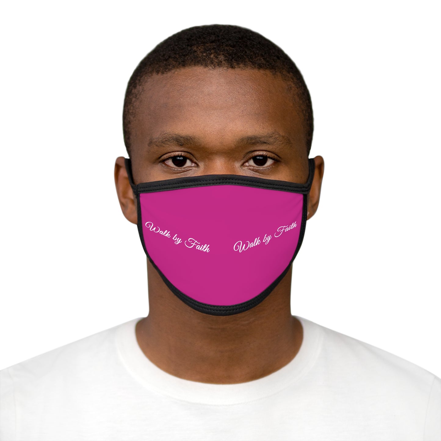 Walk By Faith Fitted Polyester Face Mask