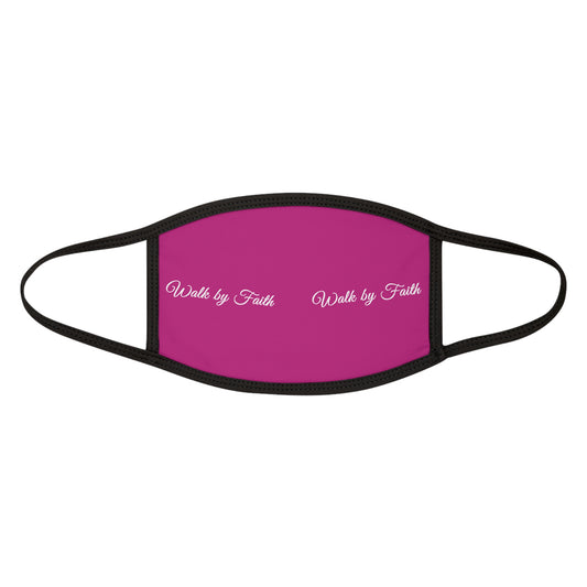 Walk By Faith Fitted Polyester Face Mask