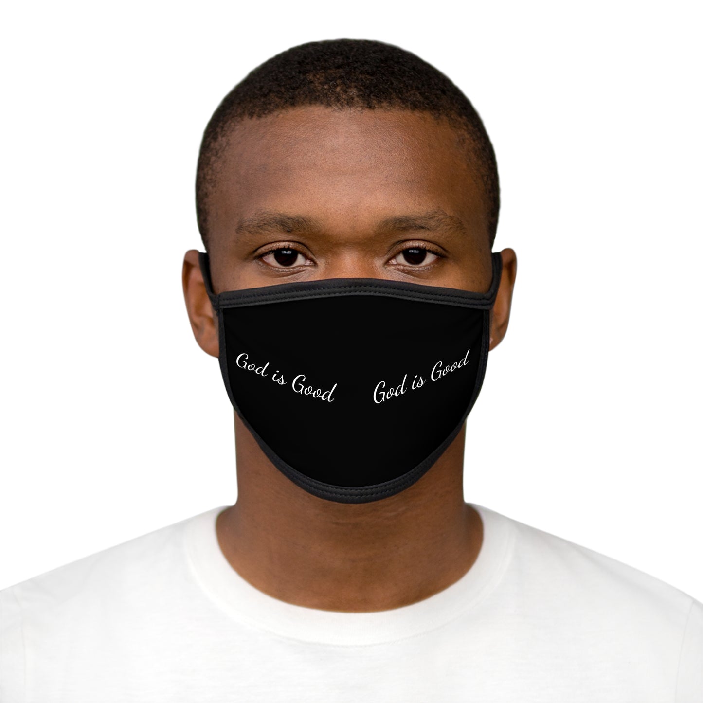 God Is Good Fitted Polyester Face Mask